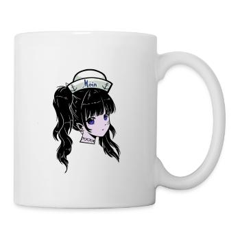 Mädchen maritim Matrose Seemann Schifffahrt Ahoi - Tasse - Weiß - Rechts