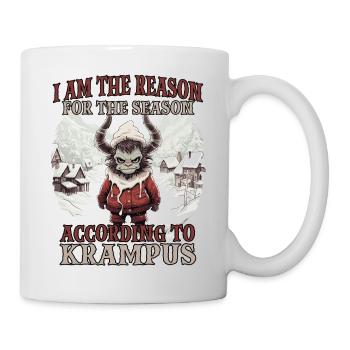 Krampus T Dämonischer Weihnachtsmann Kramperl - Tasse - Weiß - Rechts
