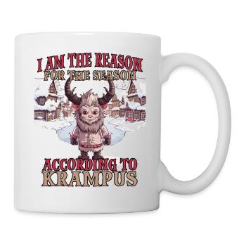 Krampus T Dämonischer Weihnachtsmann Kramperl - Tasse - Weiß - Rechts