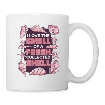 Odeur d’un coquillage fraîchement collecté Coquillage Coquillage - Mug blanc - blanc - Droite
