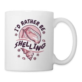 Je préfère bombarder le coquillage bivalvia - Mug blanc - blanc - Droite