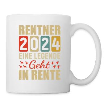 Rentner 2024 Eine Legende Geht In Rente Geschenke - Tasse - Weiß - Rechts