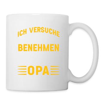 Ich komme Nach Meinem Opa Witziges Kinder Sprüche - Tasse - Weiß - Rechts
