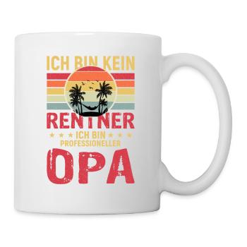 Kein Rentner Professioneller Opa - Rente - Tasse - Weiß - Rechts