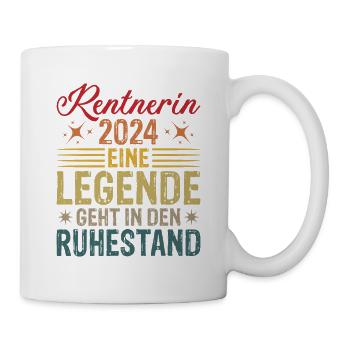 Rentnerin 2024 Eine Legende Geht In Rente - Tasse - Weiß - Rechts