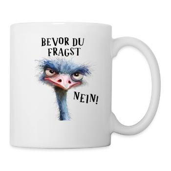 Avant que vous ne posiez la question, non ! Oiseau Autruche - Mug blanc - blanc - Droite