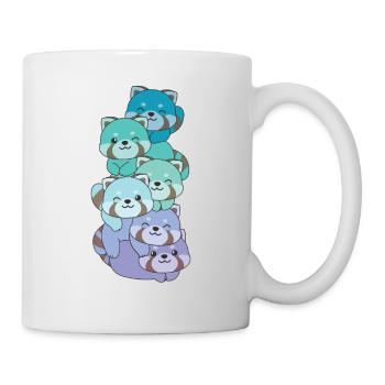 Neptunic Flag Pride LGBTQ Mignon Panda roux Stack - Mug blanc - blanc - Droite