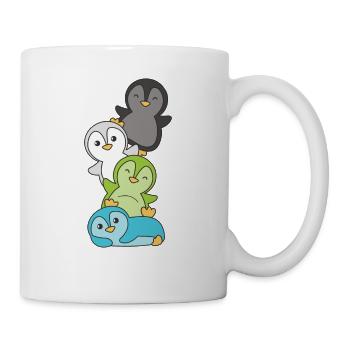 fierté du drapeau quiosexuel lgbtq pingouin mignon - Mug blanc - blanc - Droite