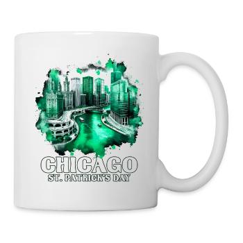 Fête de la Saint-Patrick à Chicago - Mug blanc - blanc - Droite