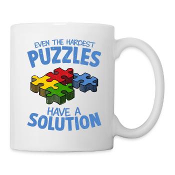 Même les puzzles les plus difficiles ont une solution Jigsaw Pu - Mug blanc - blanc - Droite