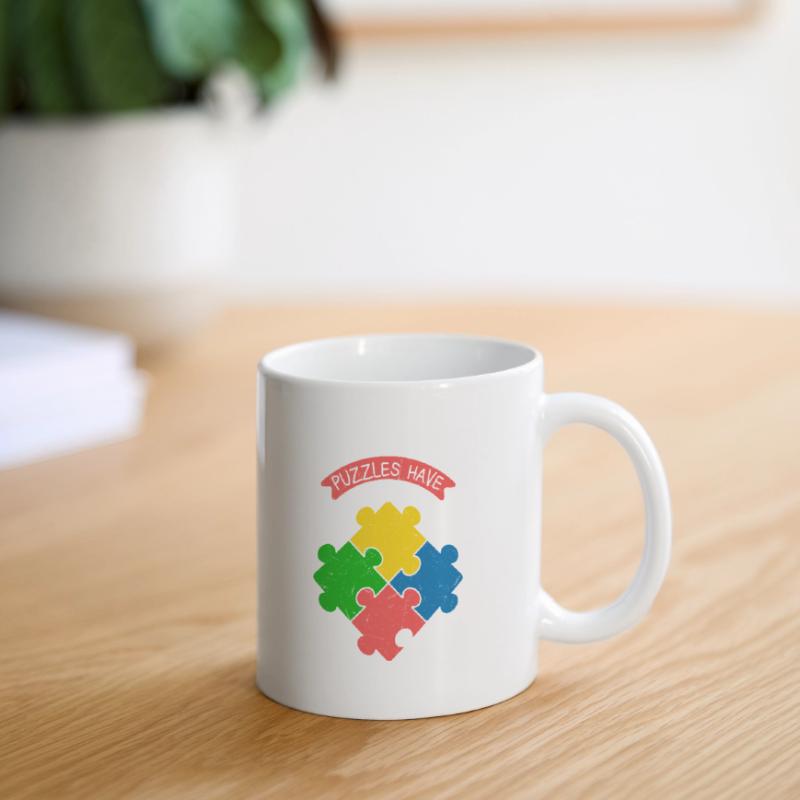 Même les puzzles les plus difficiles ont une pièce de solution Jig Mug blanc