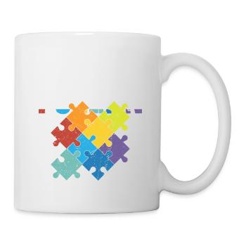 Everyday I'm Puzzl'n Piece Jigsaw Puzzle - Tasse - Weiß - Rechts