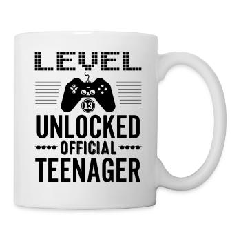 Official Teenager 13 Level Unlocked for Gamers 13 - Mug - white - Right