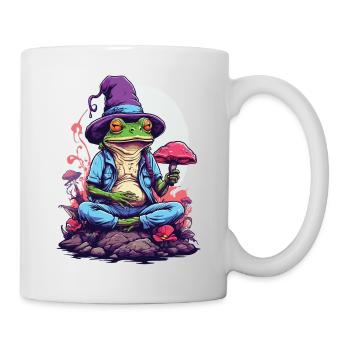 Magischer Frosch Psychedelic Art Wald Pilze - Tasse - Weiß - Rechts