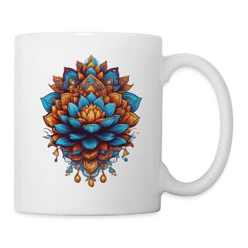 Feather Mandala Flower of Life Spiritual Design - Mug - white - Right
