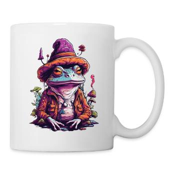 Magic Frog Psychedelic Forest Mushrooms Music - Mug - white - Right