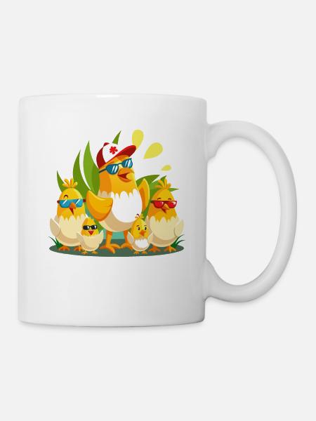 Chicken Gang - Tasse - Weiß