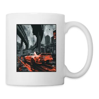 JDM Anime Japanisches Super-Sportwagen-Drift-Auto - Tasse - Weiß - Rechts