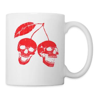 Cherry skulls - Mug - white - Right