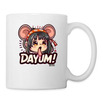 Damner! Une fille de souris anime cool est étonnée - Mug blanc - blanc - Droite