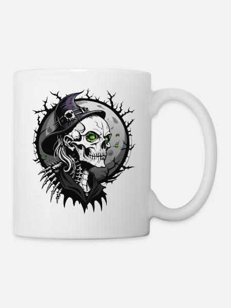 Witch Skull // Totenkopf Hexe // Halloween FS0021 - Mug - white