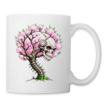 Sakura Skull // Skull Cherry Blossom FS0151 - Mug - white - Right