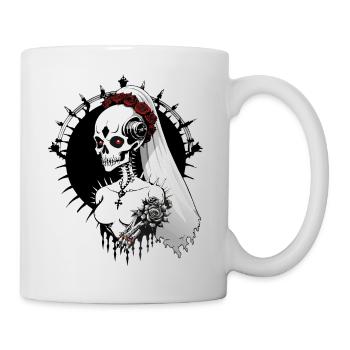 Bride Skull // Skull Bride // Wedding FS0152 - Mug - white - Right