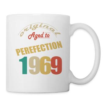 Ich bin 55 Jahre alt | Ich bin Jahrgang 1969 - Geburt - Tasse - Weiß - Rechts