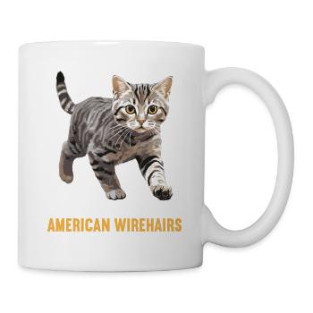 Cat Cats American Wirehair - Mug - white - Right