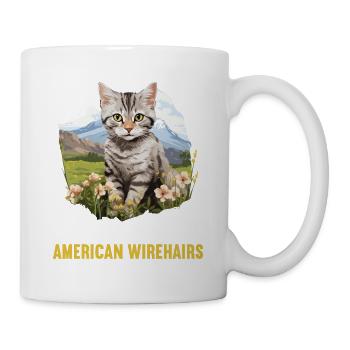 Cat Cats American Wirehair - Mug - white - Right