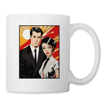 Europa-Japanisches Pop-Art Anime: Krimi-Spionage - Tasse - Weiß - Rechts