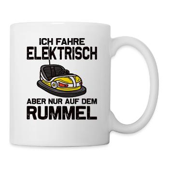 "Ich fahre Elektrisch" Autoscooter - Tasse - Weiß - Rechts