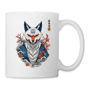 Kitsune Fox Spirit Esthétique Yokai Japon Art - Mug blanc - blanc - Droite