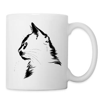 Chat, Motif De Chat - Mug blanc - blanc - Droite