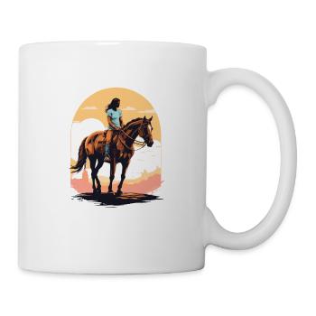 Aesthetic Horse Rider Streetwear Design - Mug - white - Right