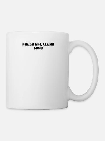 Wandern - Fresh Air, Clear Mind - Tasse - Weiß