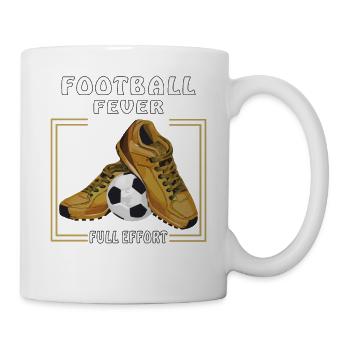 FUßBALL FUßBALLSCHUHE FOOTBALL FEVER FULL EFFORT - Tasse - Weiß - Rechts
