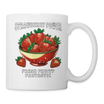 PUISSANCE DE LA FRAISE FRAIS FRUITÉ FANTASTIQUE - Mug blanc - blanc - Droite