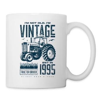 Vintage Traktor Landwirt Geburtstag geboren 1995 - Tasse - Weiß - Rechts