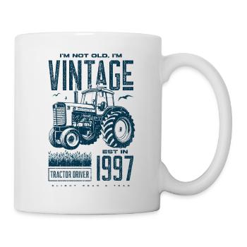 Vintage Traktor Landwirt Geburtstag geboren 1997 - Tasse - Weiß - Rechts