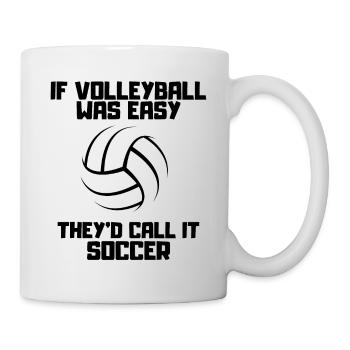 Volley-ball cadeau Volley-ball joueur de beach-volley - Mug blanc - blanc - Droite