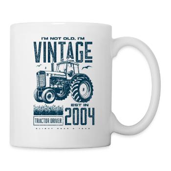 Tracteur Vintage Farmer Anniversaire Né En 2004 - Mug blanc - blanc - Droite