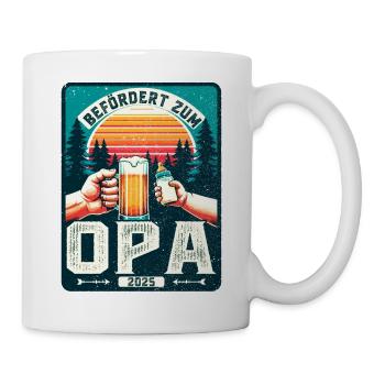 Werdender Opa - Zukünftiger Großvater Opa 2025 - Tasse - Weiß - Rechts