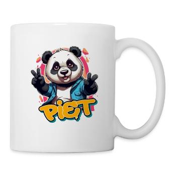 PIET - Beau nom de garçon avec Cool Panda - Mug blanc - blanc - Droite