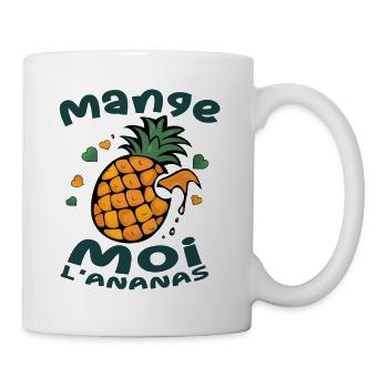 Mange Moi l'Ananas - Humour Provocateur - Mug blanc - blanc - Droite