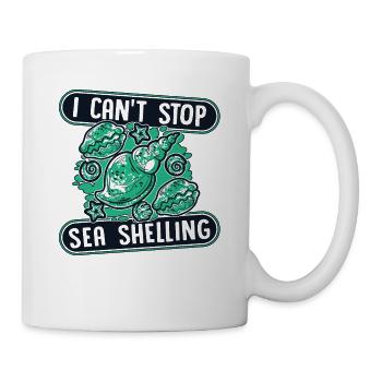 Je ne peux pas arrêter Sea Shelling Shell Bivalvia Seashell - Mug blanc - blanc - Droite