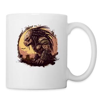 Alien Krieger Weltraumjäger Schwein - Tasse - Weiß - Rechts