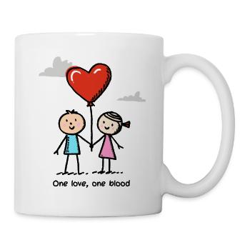 Strichmännchen Liebespaar Pärchen Valentinstag - Tasse - Weiß - Rechts