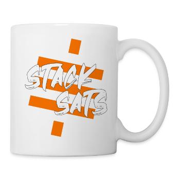 Bitcoin Satoshi BTC Stack Sats Hodl Crypto Logo - Tasse - Weiß - Rechts