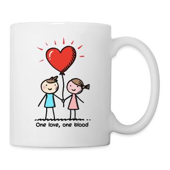Strichmännchen Liebespaar Pärchen Valentinstag - Tasse - Weiß - Rechts